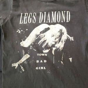 Rare Vintage 1990 NSFW Legs Diamond black tshirt. Size M.